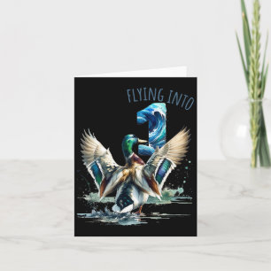 Vliegen naar 1 eend jagen 1e verjaardag partij 1 y kaart