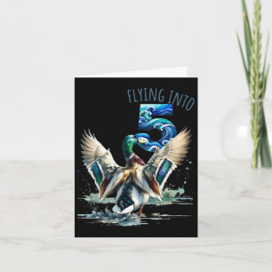 Vliegen naar 5 eendenjacht 5e verjaardagsfeest 5 y kaart