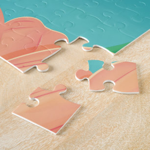 Vliegen naar de klassieke Barbados-reisposter Legpuzzel