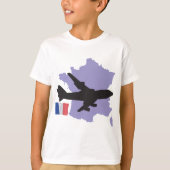 Vliegen naar Frankrijk T-shirt (Voorkant)