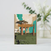 Vliegen naar het  Poster van Madagaskar Briefkaart (Staand voorkant)