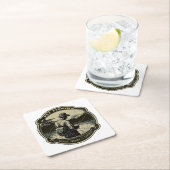 Vliegen - omdat de behandeling duur is vierkante kartonnen onderzetter (Insitu)