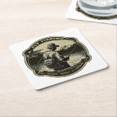 Vliegen - omdat de behandeling duur is vierkante kartonnen onderzetter (Schuin)