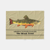 Vliegen op een brookie - Brook forel Fleece Deken (Voorkant (Horizontaal))