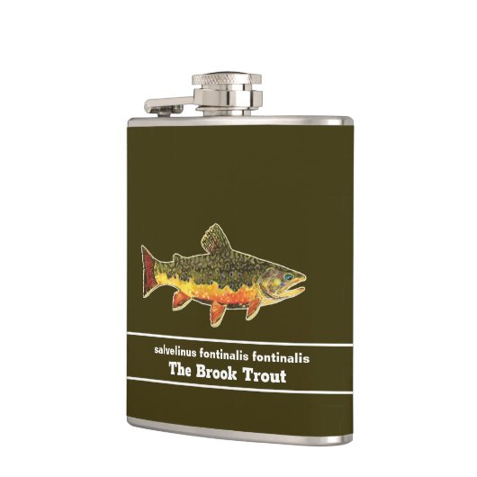 Vliegen op een brookie - Brook forel Heupfles (Links)