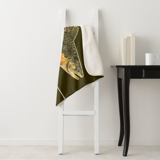 Vliegen op een brookie - Brook forel Sherpa Deken (In situ)