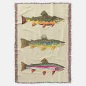 Vliegen op forel voor hem of haar angler deken (Voorkant Verticaal)