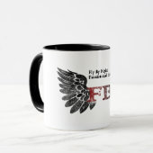 Vliegen op Mok 's nachts (Voorkant links)