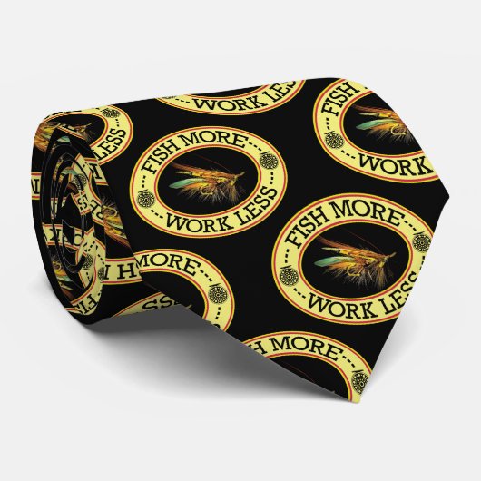 Vliegen op zalm stropdas (Opgerold)