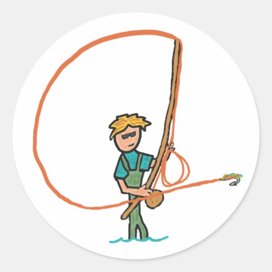 Vliegen Ronde Sticker (Voorkant)