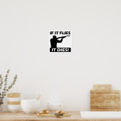 Vliegen Sterft Grappige Poster (Keuken)