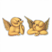 Vliegen tegen engels met vleugels Fantasy Animals  Sticker (Voorkant)