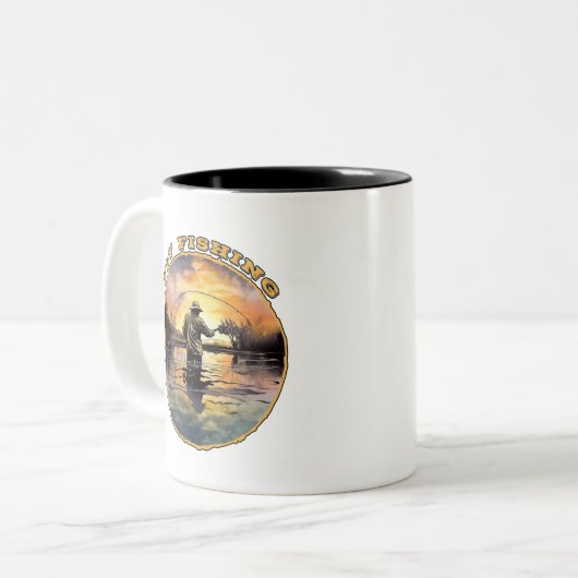 Vliegen Tweekleurige Koffiemok (Voorkant links)