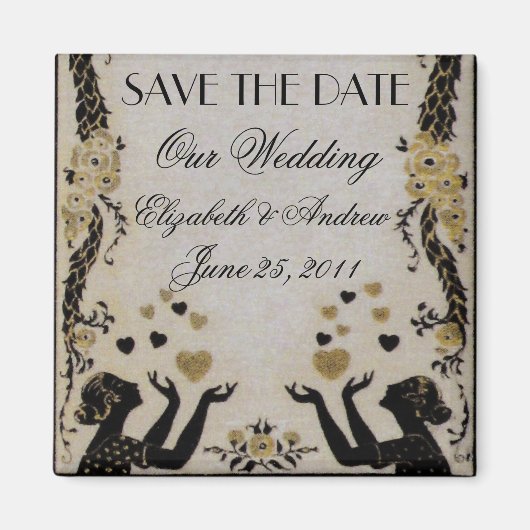 Vliegen Valentijnse  ~ Bruiloft bruid Datum Nouvea Magneet (Voorkant)