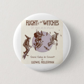 Vliegen van de getuigen ronde button 5,7 cm