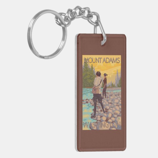Vliegen van vrouwen - Mount Adams, Washington Sleutelhanger (Voorkant Links)