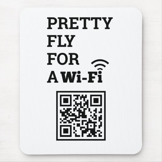 vliegen voor een WiFi-scan om QR-code aan te slui Muismat (Voorkant)