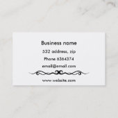 Vliegen zwart-wit visitekaartje (Achterkant)