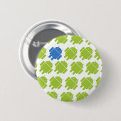 Vliegend Android Blue Ronde Button 5,7 Cm (Voorkant /achterkant)
