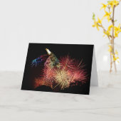 Vliegend arend vuurwerk kaart (Gele Bloem)