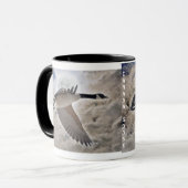 Vliegend Canada Goose & Clouds Wildlife Drink Mok (Voorkant links)
