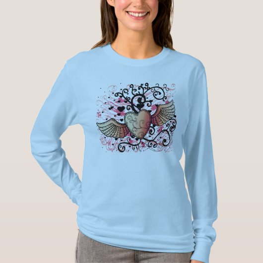 vliegend hart t-shirt (Voorkant)