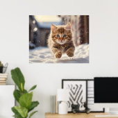 *~* Vliegend Kat 5:4 Kitten Cat AP68 Poster (Thuiskantoor)