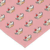 Vliegend kerstvarken korte tafelloper (Hoek)