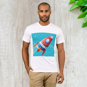 Vliegend ruimteschip Mannen T-shirt