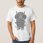 Vliegend Spaghettimonster (lijnen) T-shirt (Voorkant)