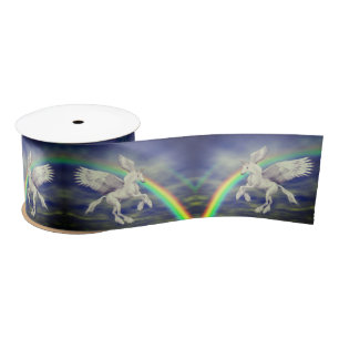 Vliegend Unicorn over regenboogfantasepaard Lint