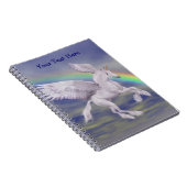 Vliegend Unicorn Rainbow Gepersonaliseerd Notitieb Notitieboek (Rechterzijde)