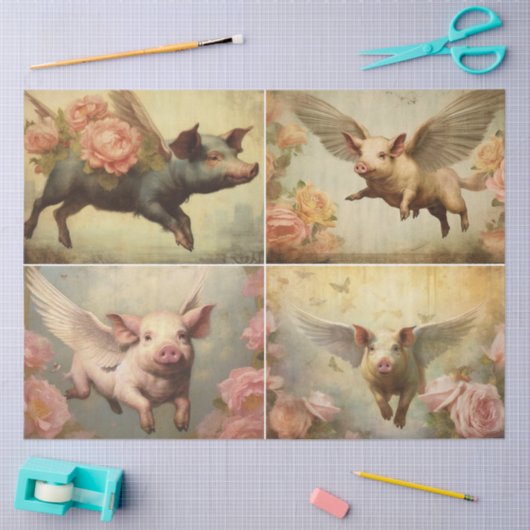 vliegend varken tissuepapier (Craft)