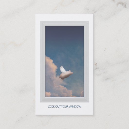 vliegend varken visitekaartje (Voorkant)