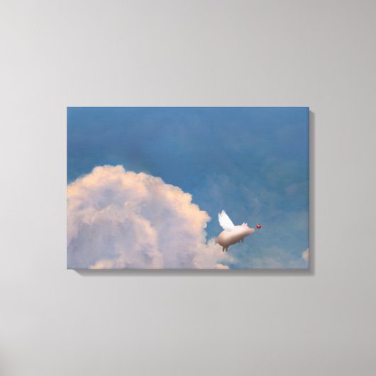 vliegend varkenscanvas canvas afdruk (Voorkant)