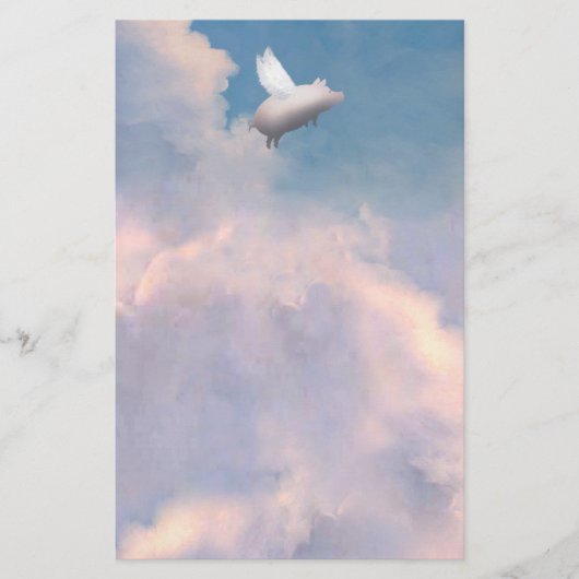 vliegend varkenspapier briefpapier (Voorkant)