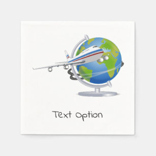 Vliegend Vliegtuig Papieren servetten