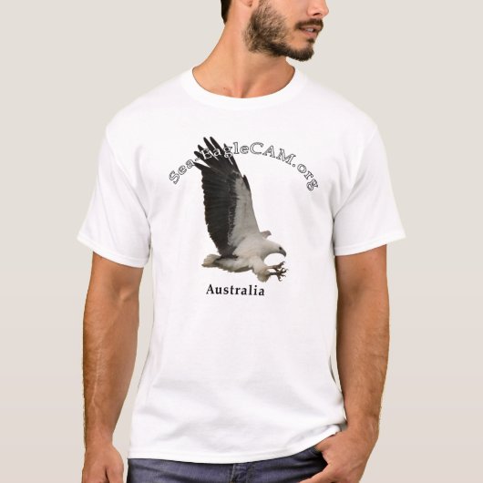 Vliegend volwassen Zee-Eagle T-Shirt (Voorkant)