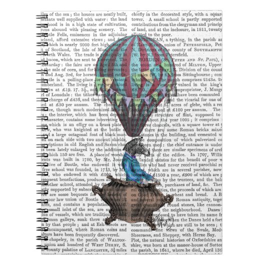 Vliegend Zebra Notitieboek (Voorkant)