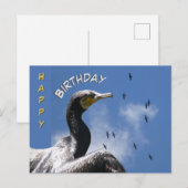Vliegende Aalscholvers Verjaardagsansichtkaart Briefkaart (Voorkant / Achterkant)