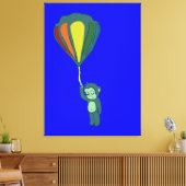 vliegende aap : luchtballon canvas afdruk (Insitu (Woonkamer))
