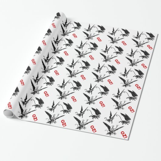 Vliegende aap! Tovenaar van het Man van de Tin van Cadeaupapier (Uitgerold)