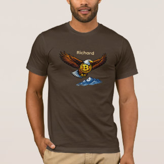 Vliegende Adelaar Bitcoin Handelaar T-Shirt Aangep