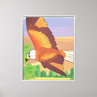 Vliegende adelaar canvas afdruk