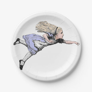 Vliegende Alice Wonderland Avontuur Vintage Tennie Papieren Bordje