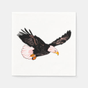 Vliegende Amerikaanse Bald Eagle servetten