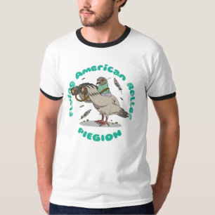 Vliegende Amerikaanse Rolling Pigeon T-shirt