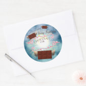 Vliegende angelbonbons uit de keuken van ronde sticker (Envelop)