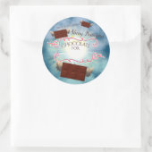 Vliegende angelbonbons uit de keuken van ronde sticker (Tas)