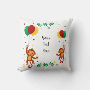 Vliegende ballon met aap kussen